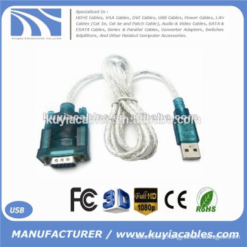 Adaptador USB a RS232 DB9 macho Cable serial de 9 pines y controlador CD Windows 7 8 XP